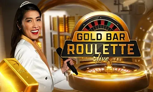 Live casino dealer with blackjack table